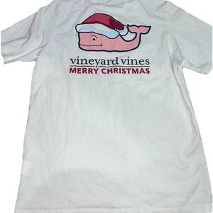 Vineyard Vines Merry Christmas Santa Whale Youth T-shirt Unisex Size XL (18)